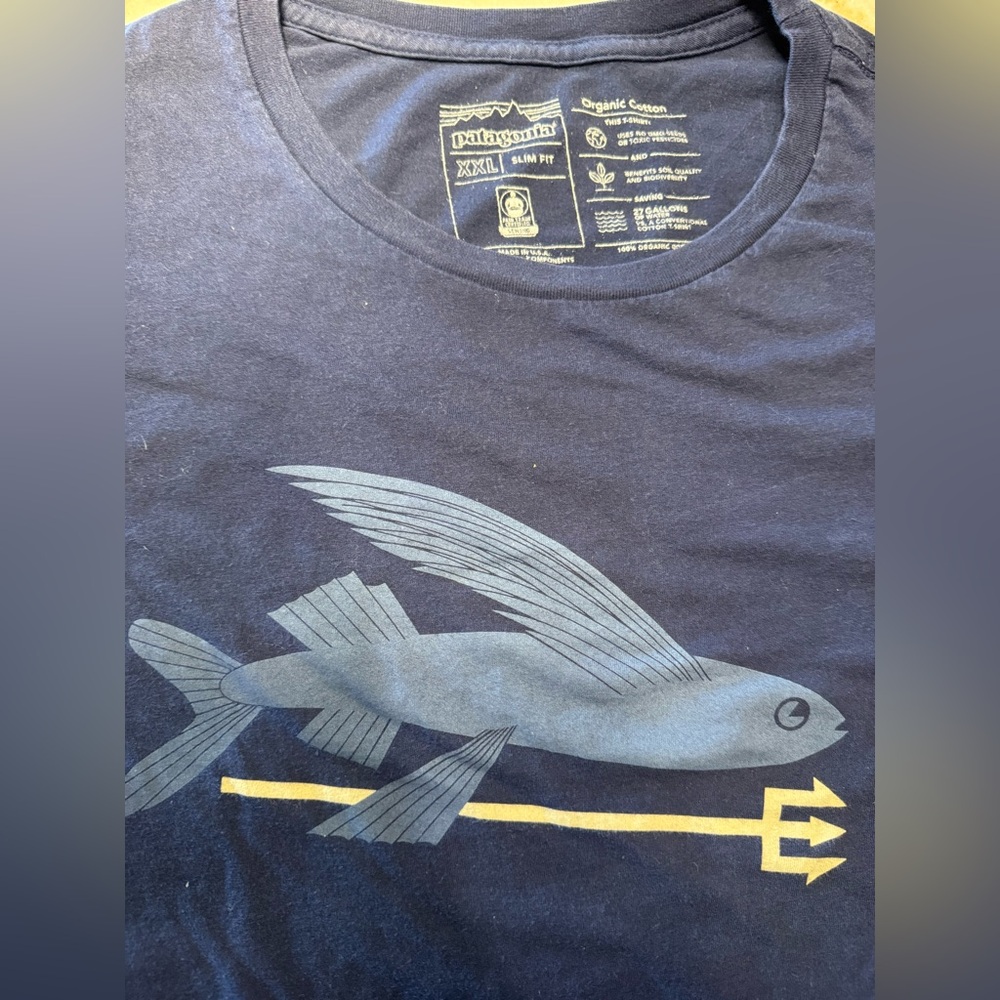 Patagonia Deep Blue Fish Tee